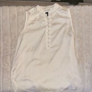 Ann Taylor Cream Sleeveless Blouse